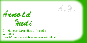 arnold hudi business card